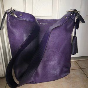 Vintage Coach Plum Leather Legacy Duffle-Updated